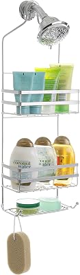 BINO 'Emerson' Rust-Resistant 3-Shelf Over-the-Showerhead Caddy, Silver