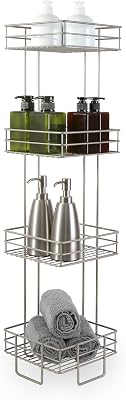 BINO 'Monaco' 4-Tier Square Spa Tower, Nickel