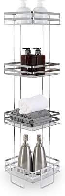 BINO 'Lafayette' 4-Tier Square Spa Tower, Chrome