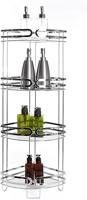 BINO 'Orbit' 4-Tier Corner Spa Tower, Nickel