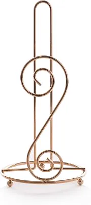 BINO 'Orchid' Paper Towel Holder, Gold - Free Standing Decorative Easy Tear Kitchen Paper Towel Roll Dispenser