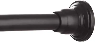 BINO 'Doric' Adjustable Shower Curtain Rod | Black | Aluminum | 42"-72"Rust-Proof | Bathroom Shower Tension Rod | Expandable