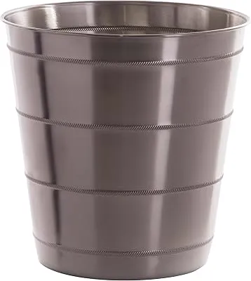 BINO Metal Waste Basket for Home, Office, Bathroom, Dorm, Kitchen and More | Trash Can Bin for Bedroom | Desk Trash Can | Home Essentials