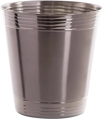 BINO Metal Waste Basket for Home, Office, Bathroom, Dorm, Kitchen and More | Trash Can Bin for Bedroom | Desk Trash Can | Home Essentials
