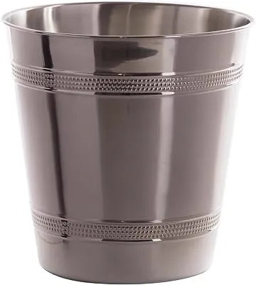BINO Metal Waste Basket for Home, Office, Bathroom, Dorm, Kitchen and More | Trash Can Bin for Bedroom | Desk Trash Can | Home Essentials