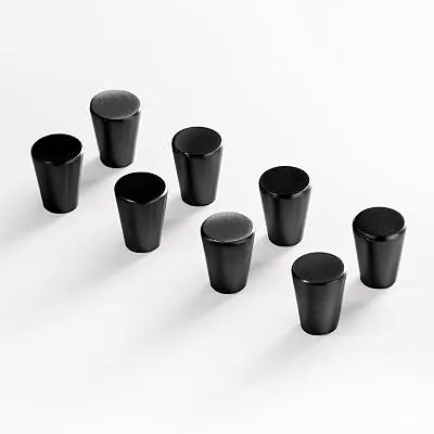 BINO 8-Pack Cabinet Knobs - .75" Diameter (19mm), Matte Black - Dresser Knobs for Dresser Drawer Knobs and Pulls Knobs and Pulls Handles