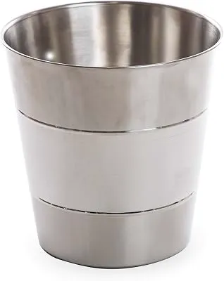 BINO Metal Waste Basket for Home, Office, Bathroom, Dorm, Kitchen and More | Trash Can Bin for Bedroom | Desk Trash Can | Home Essentials