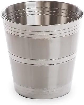 BINO Metal Waste Basket for Home, Office, Bathroom, Dorm, Kitchen and More | Trash Can Bin for Bedroom | Desk Trash Can | Home Essentials
