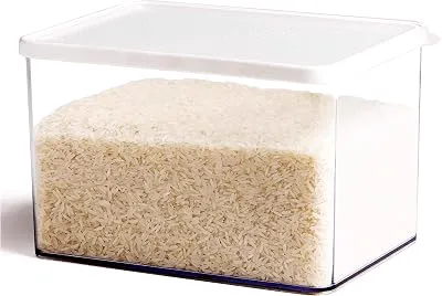 BINO Airtight Food Storage Containers with Lids, 3.6 Qt/3.84 Liter, White - Airtight Container Kitchen Storage Containers for Pantry Containers for Organizing Airtight Storage Containers