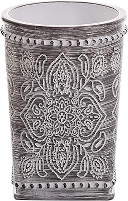 BINO Kitchen Utensil Holder for Countertop, Grey Wildflower - Utensil Caddy countertop utensil holder Utensil Crocks for kitchen Cooking Utensil Holder Kitchen Utensils Holder Spatula Holder
