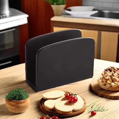 BINO Napkin Holder - Black Marble Napkin Dispenser for Dinner Table - Modern Kitchen Accessory