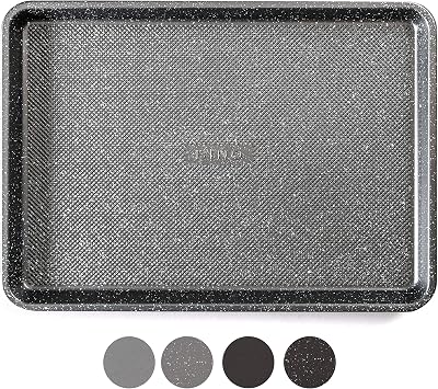 BINO Bakeware Nonstick Cookie Sheet Baking Tray, 13 x 18 Inch - Speckled Gunmetal | Premium Quality Textured Baking Sheet with Even-Flow Technology | Dishwasher Safe | Non-Toxic