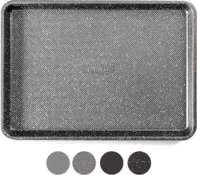 BINO Bakeware Nonstick Cookie Sheet Baking Tray, 13 x 18 Inch - Speckled Gunmetal | Premium Quality Textured Baking Sheet with Even-Flow Technology | Dishwasher Safe | Non-Toxic