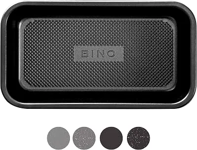 BINO Bakeware Nonstick Baking Pan, 9 x 5 Inch - Black | Premium Quality Textured Cake Pan with Even-Flow Technology | Dishwasher Safe | Non-Toxic