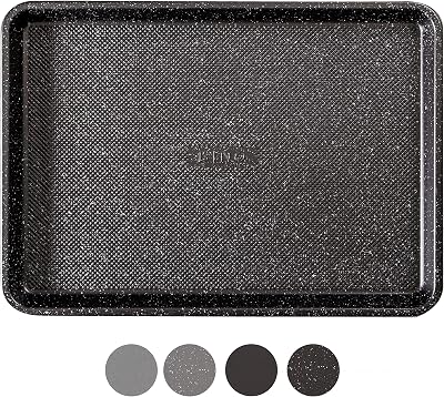 BINO Bakeware Nonstick Cookie Sheet Baking Tray, 13 x 18 Inch - Speckled Black | Premium Quality Textured Baking Sheet with Even-Flow Technology | Dishwasher Safe | Non-Toxic