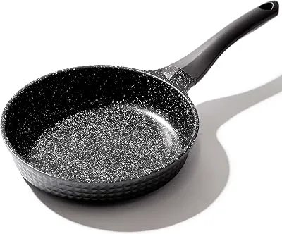 BINO Cookware Nonstick Frying Pan, 11 Inch - Matte Grey | THE DIAMOND COLLECTION | Premium Quality Nonstick Cast Aluminum Nonstick Pan Egg Pan Omelette Pan | Stay-Cool BAKELITE Handles | Non-Toxic